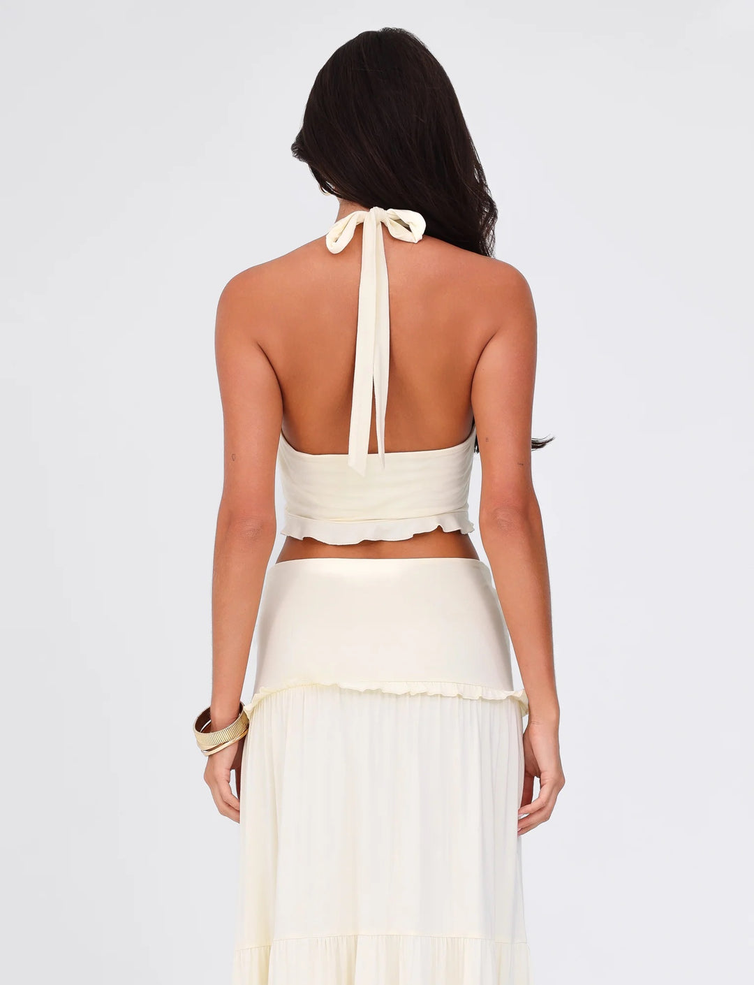 Mireille - Ensemble haut dos nu et jupe longue en jersey doux