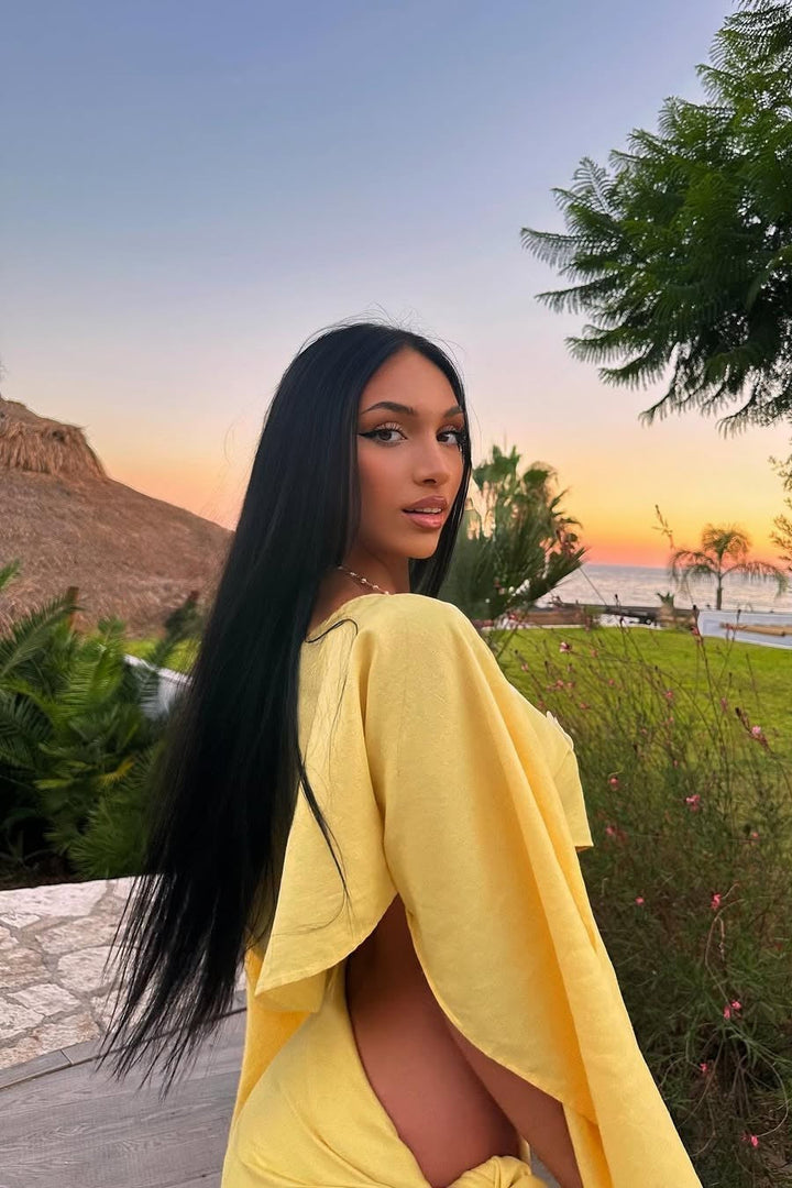 Maelisca – Ensemble asymétrique à épaules dénudées et fente haute