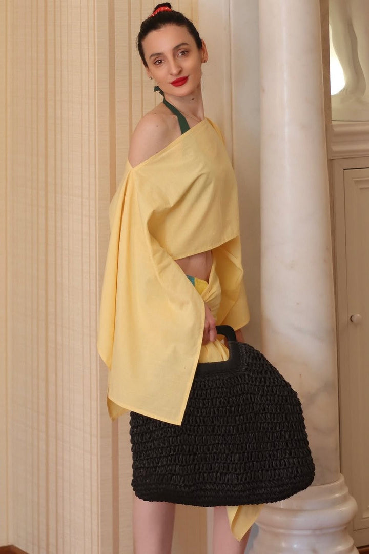 Maelisca – Ensemble asymétrique à épaules dénudées et fente haute