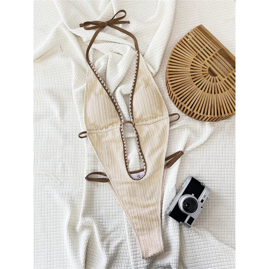 Maëva – Bohemian V-neck swimsuit