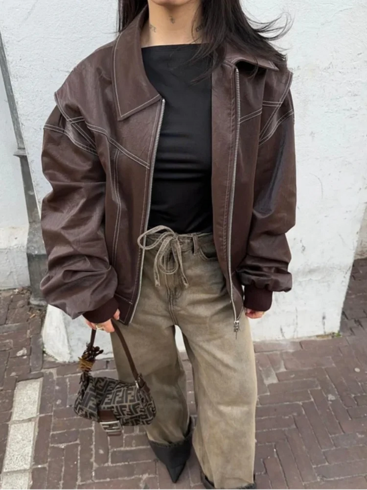 Sylvia - Cool & Stylish Leather Jacket