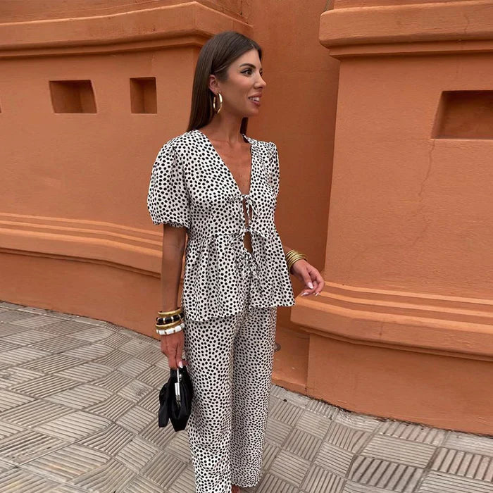 Liora – Ensemble deux pièces d'été à imprimé tendance