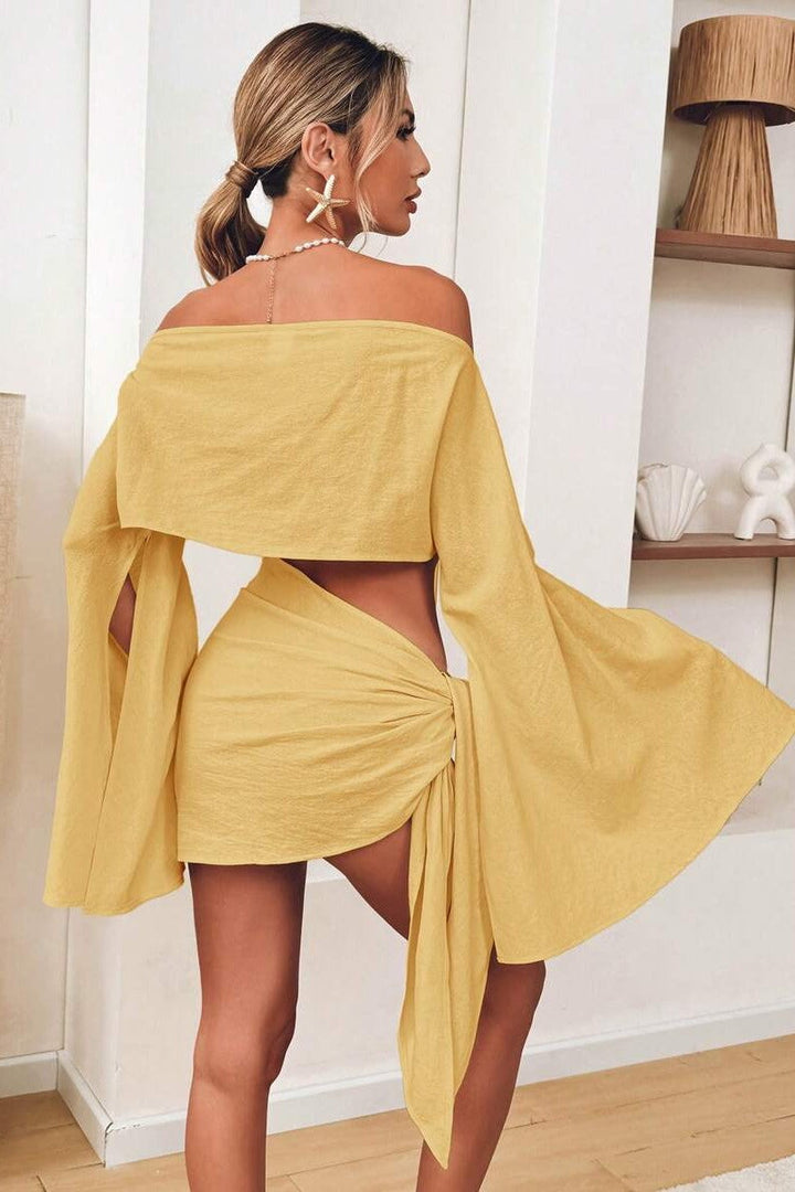 Maelisca – Asymmetrische off-shoulder set met hoge split