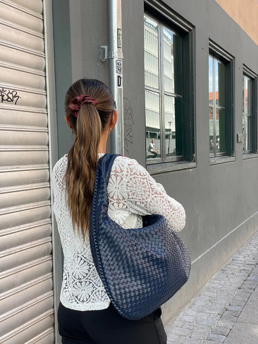 Solenya – Sac à main tissé en cuir vegan