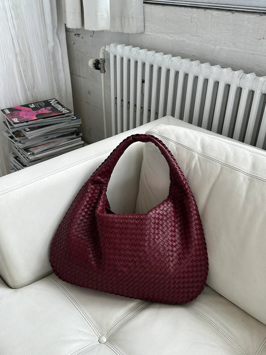 Solenya – Sac à main tissé en cuir vegan