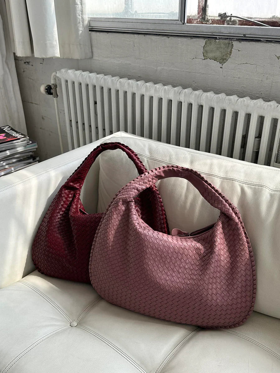 Solenya – Sac à main tissé en cuir vegan