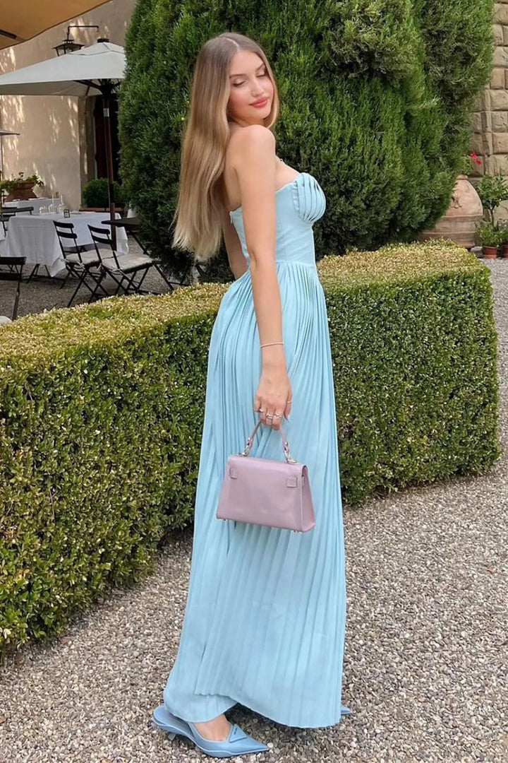 Serel – Strapless Maxi Dress met Schelpplooien