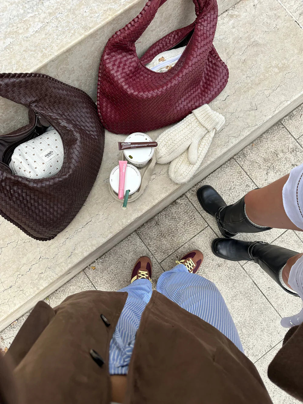 Solenya – Sac à main tissé en cuir vegan