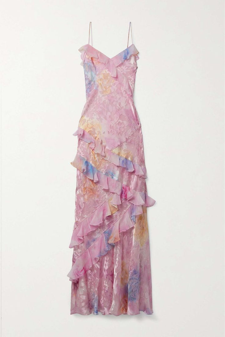 Aureline – Elegante Ruffle Jurk met Speelse Touch