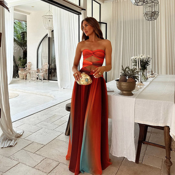 Isla – Strapless maxi-jurk met A-lijn pasvorm