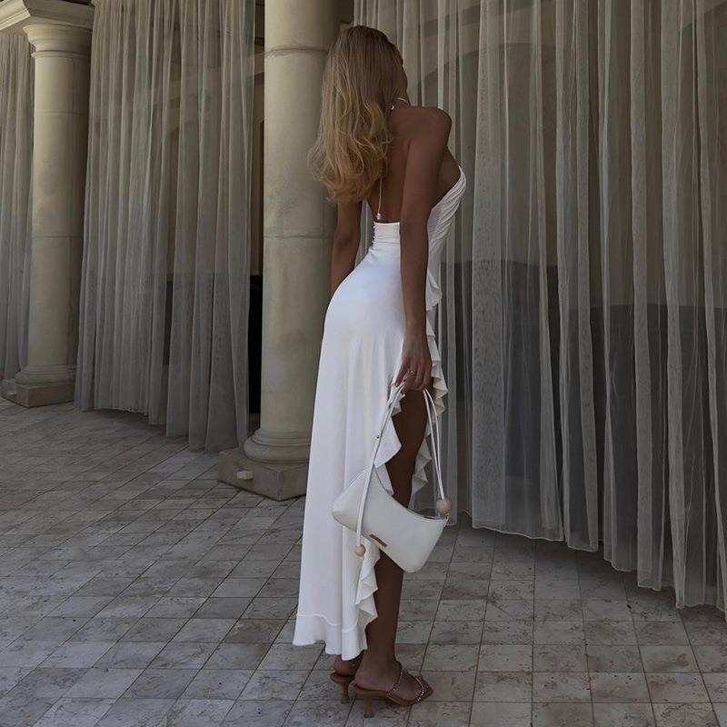 Marisel – Slim Flower Slit Dress
