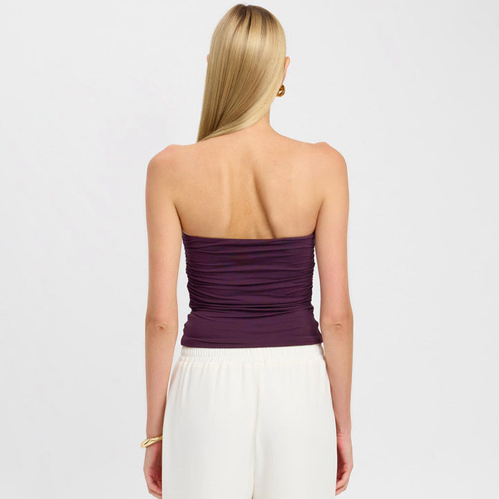 Narella – Strapless top met sierdetail