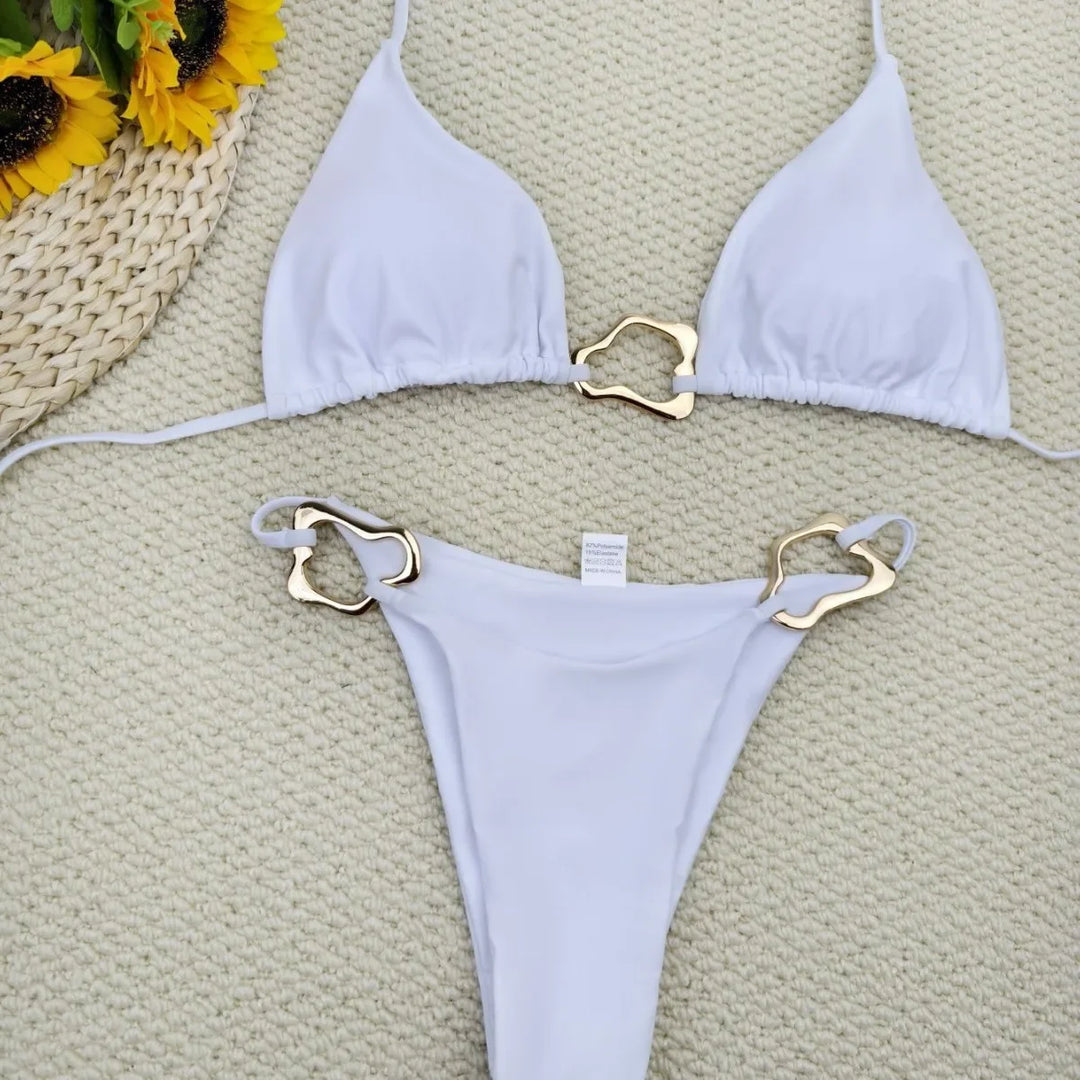 Anaïs – Triangle bikini with gold details