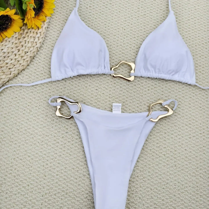 Anaïs – Triangle bikini with gold details