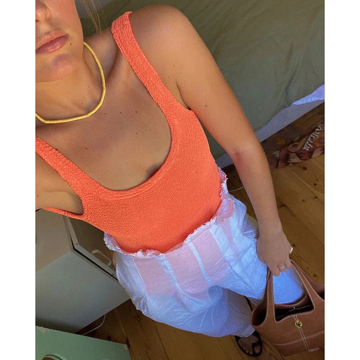 Elvyra – Maillot de bain texturé avec dos ouvert 