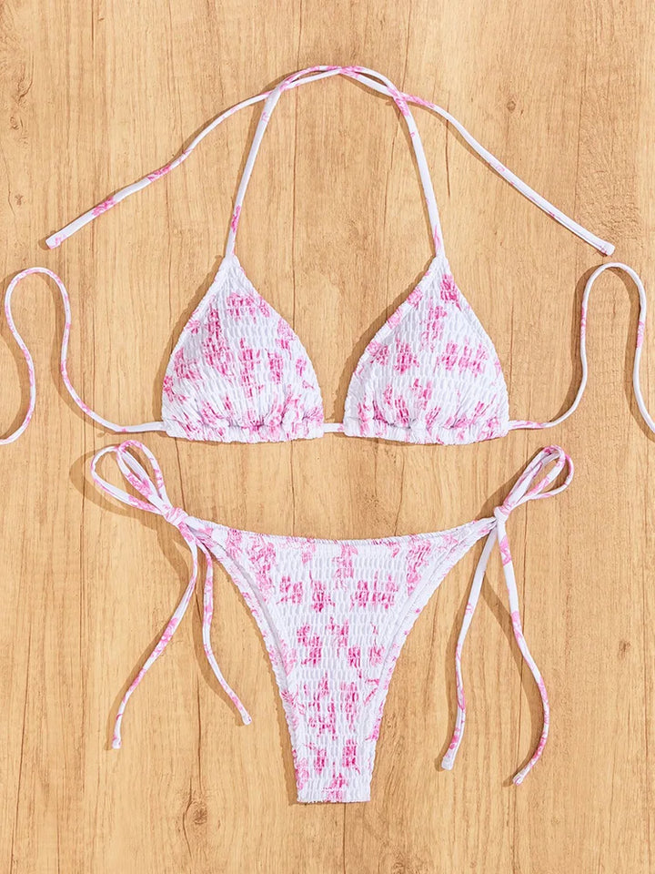 Nolita – Leopard Print Ruffle Halter Bikini
