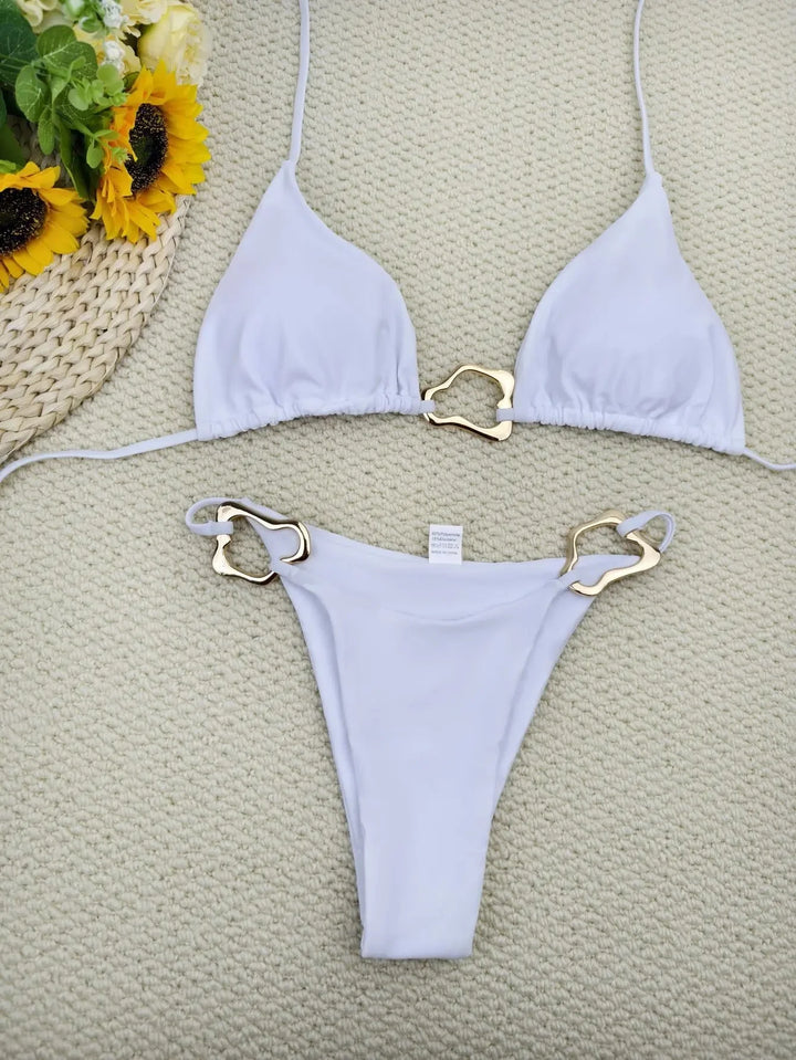 Anaïs – Triangle bikini with gold details