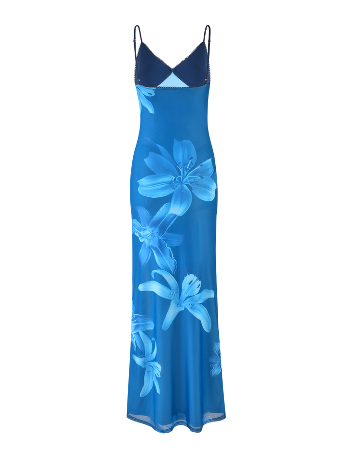 Meshira – Robe longue à imprimé orchidée