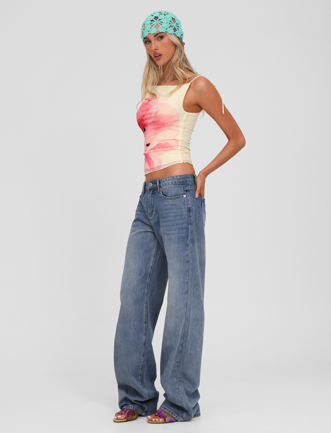 Maevin – Jean droit bleu moyen