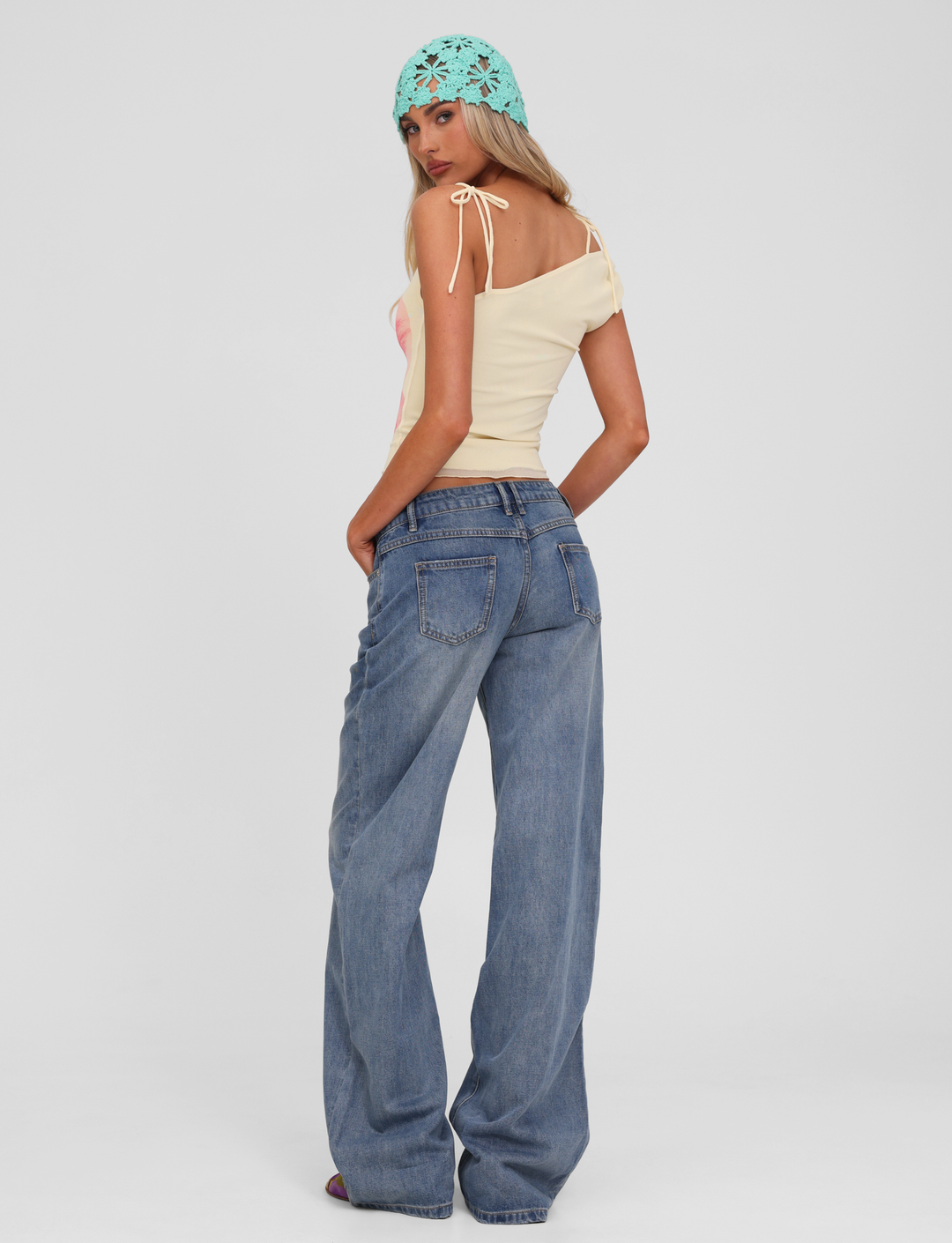 Maevin – Jean droit bleu moyen