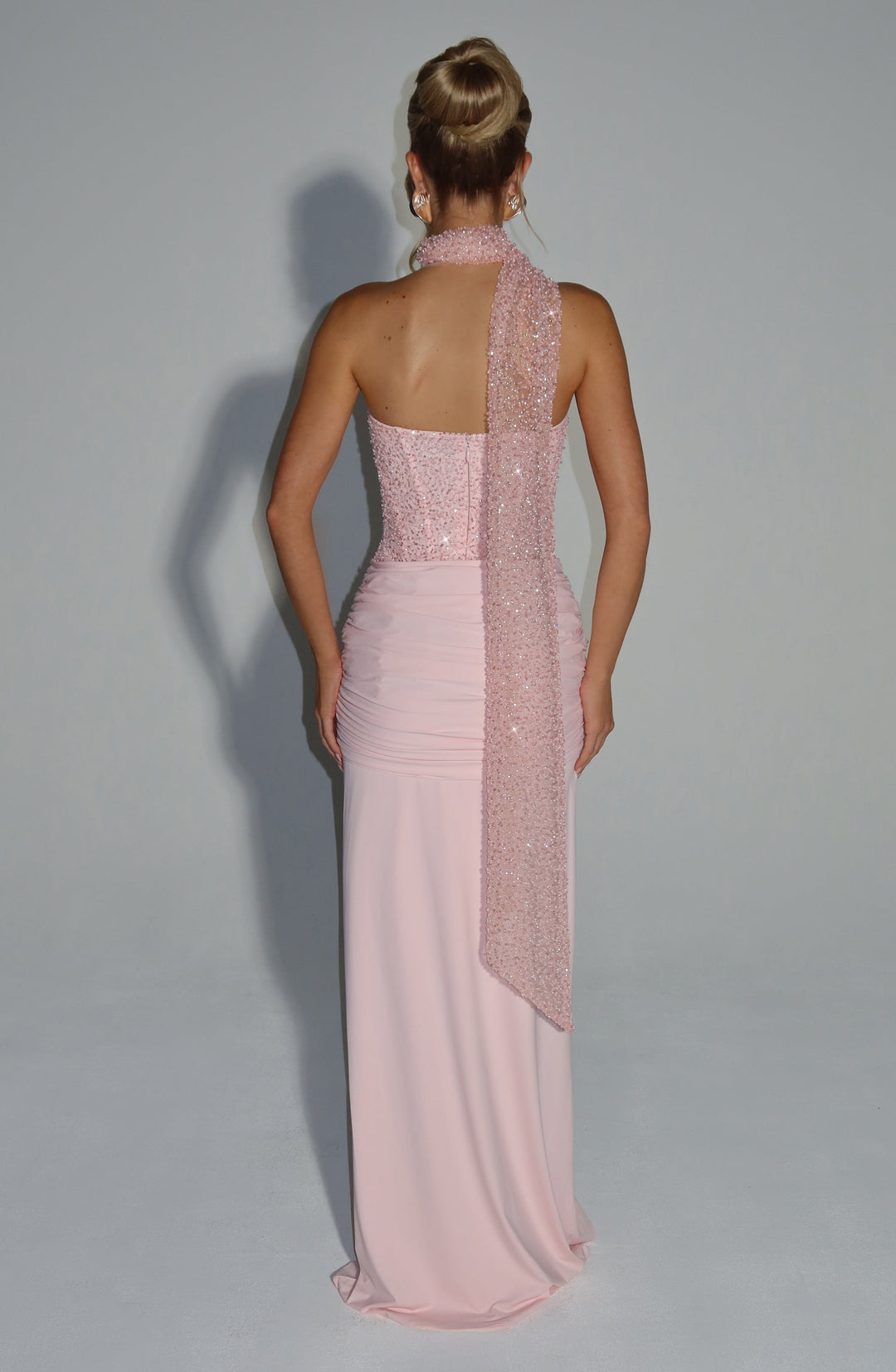 Orielle – Strapless Maxi Dress with Bustier and Luxe Draping