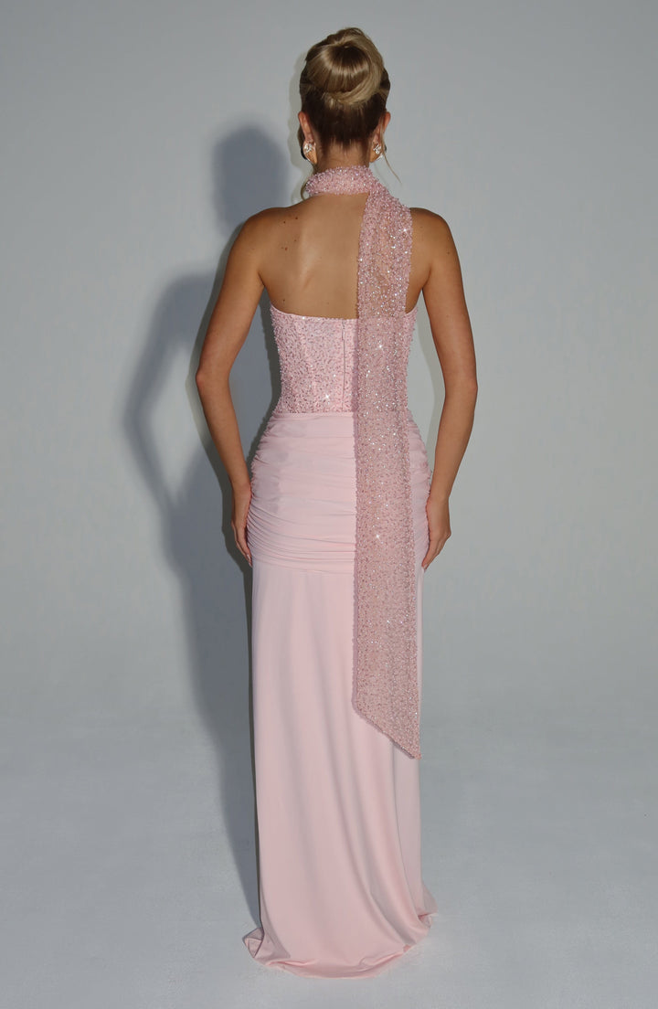 Orielle – Strapless Maxi Dress with Bustier and Luxe Draping