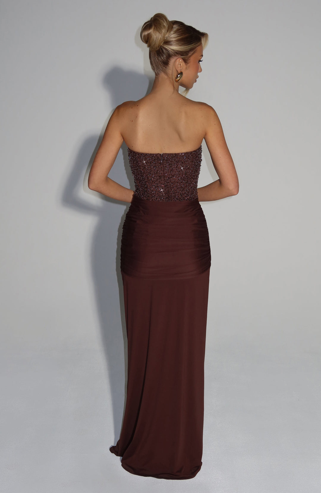 Orielle – Strapless Maxi Dress with Bustier and Luxe Draping
