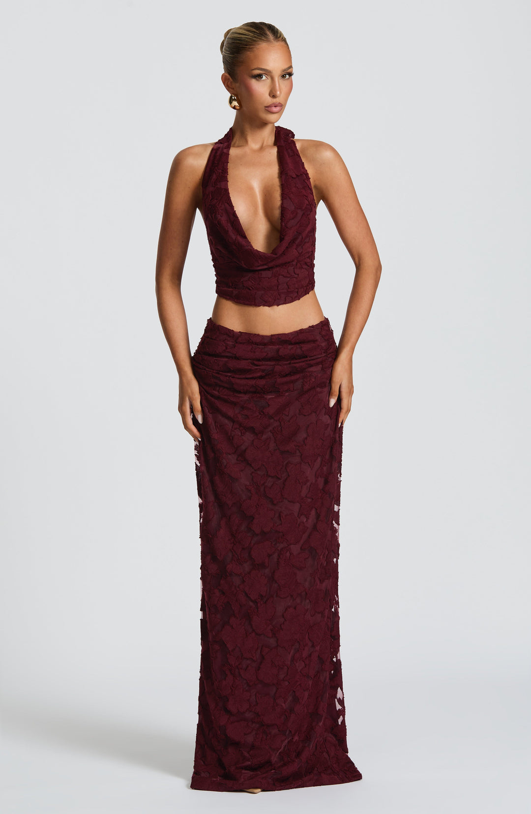 Naevina – Sheer bloemen co-ord set