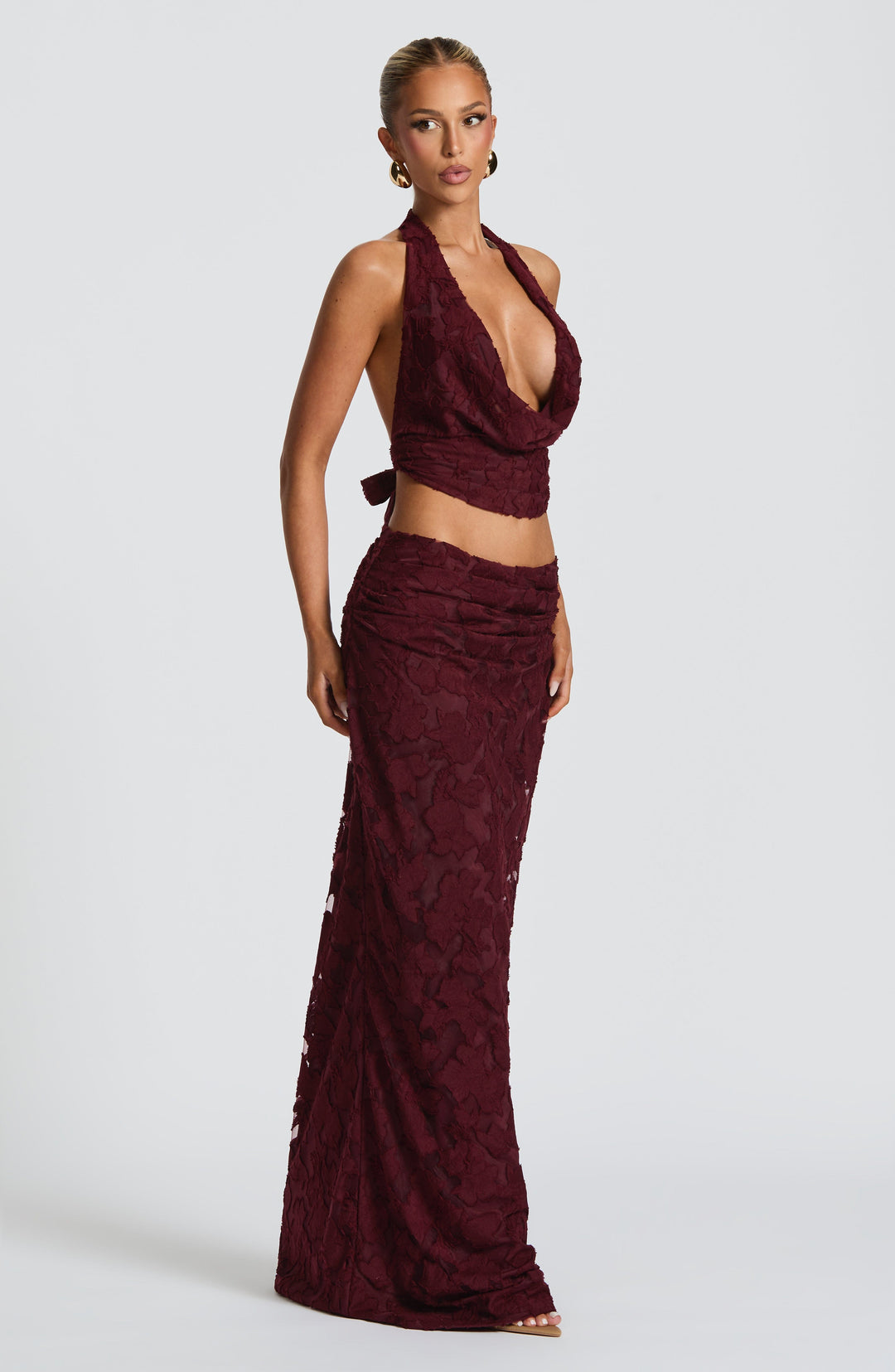 Naevina – Sheer bloemen co-ord set